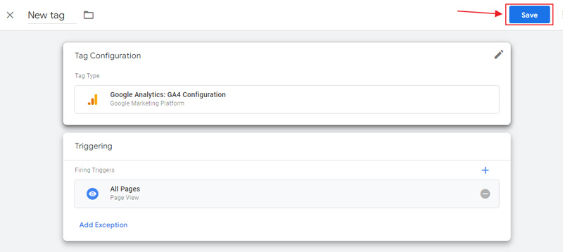 Saving Tags and Triggers