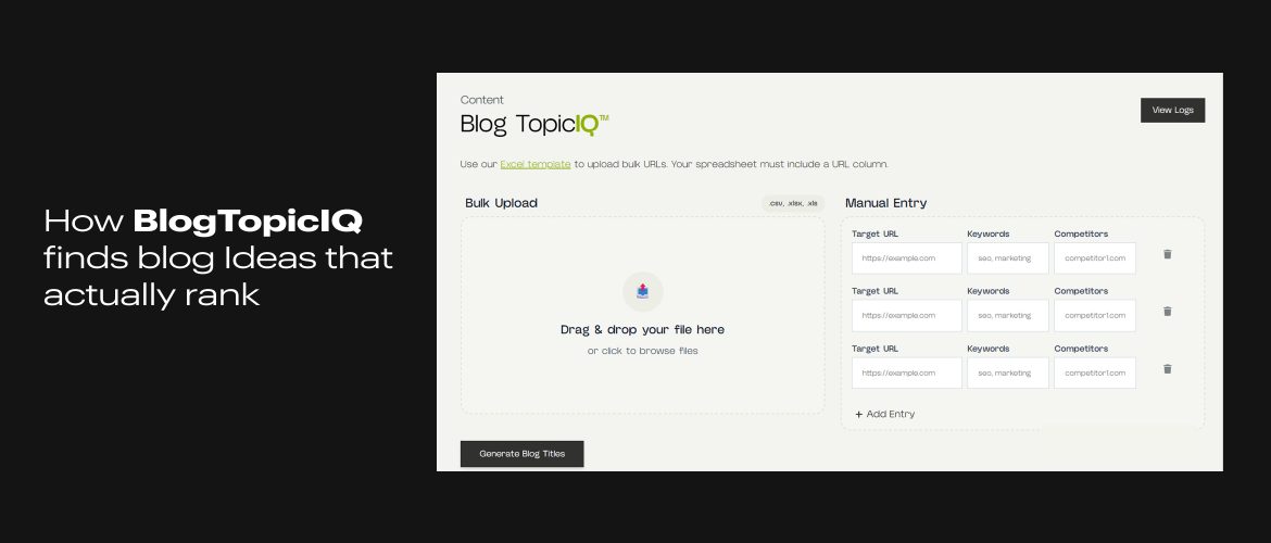 BlogTopicIQ Tool