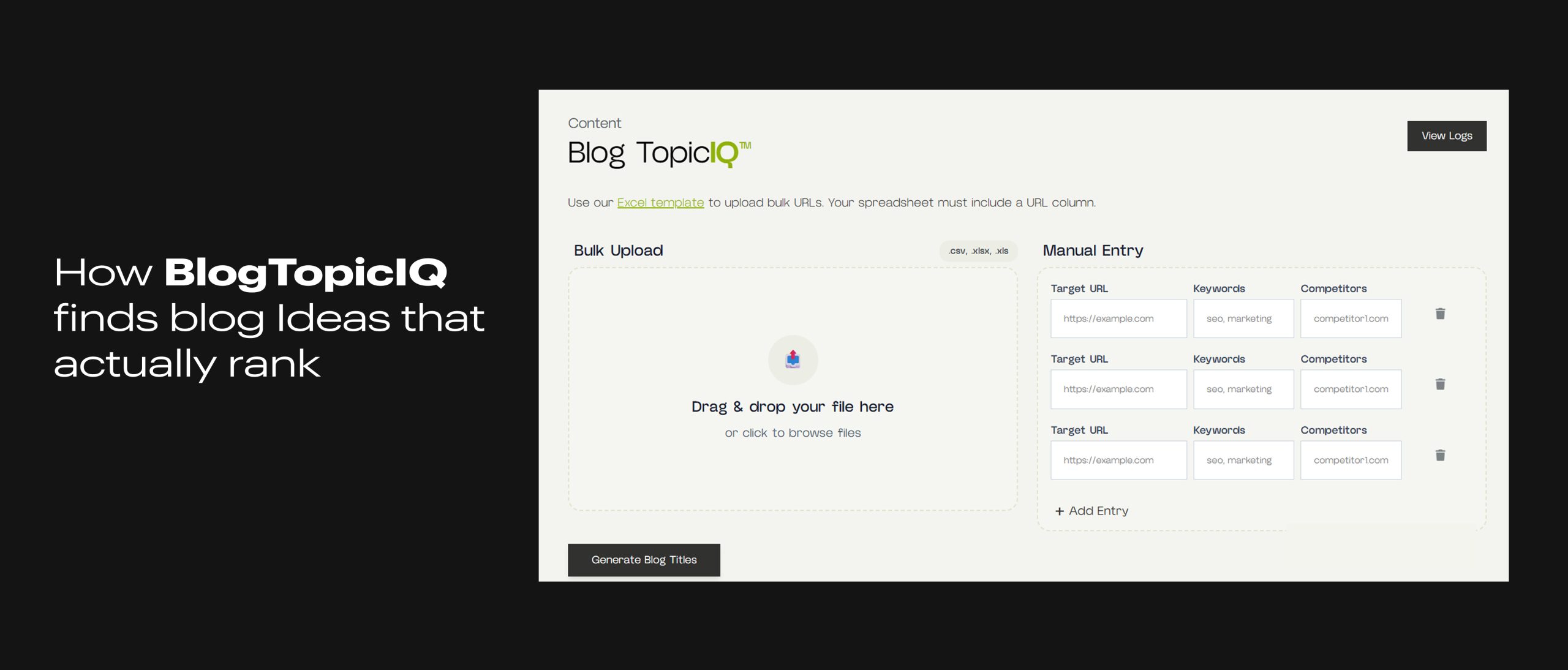 BlogTopicIQ Tool